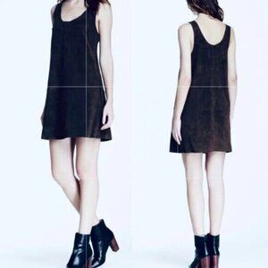 BB Dakota 100% Leather Katniss Suede Dress Size‎ 0 Black Style BD48544